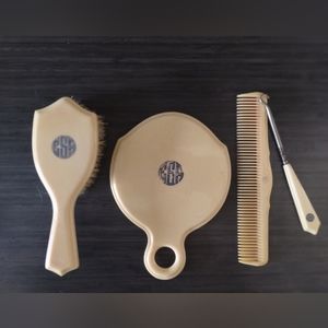 Art Deco Celluloid Plastic Vanity Kit